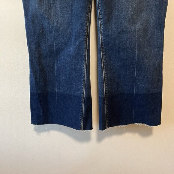 SPANX Blue Cropped Ankle Pants High-Waisted Flare - Picture 4 of 9